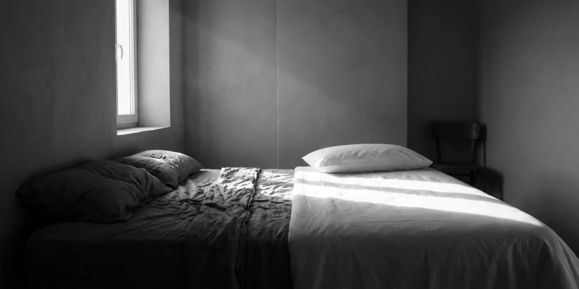 Dossiê sobre a música Black, Pearl Jam: imagem de uma cama desfeita simbolizando a ausência e a perda exploradas na análise psicológica da letra.