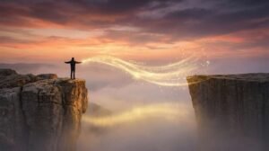 Banner do livro Como Fazer Amigos e Influenciar Pessoas, mostrando uma rede de conexões humanas brilhantes.