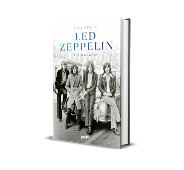 Mockup 3D do livro Led Zeppelin: A biografia, de Bob Spitz