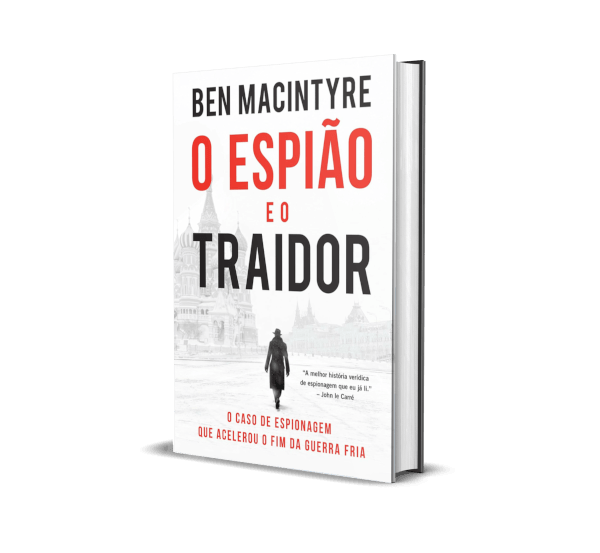 Mockup 3D do livro O Espião e o Traidor, de Bem Macintyre.